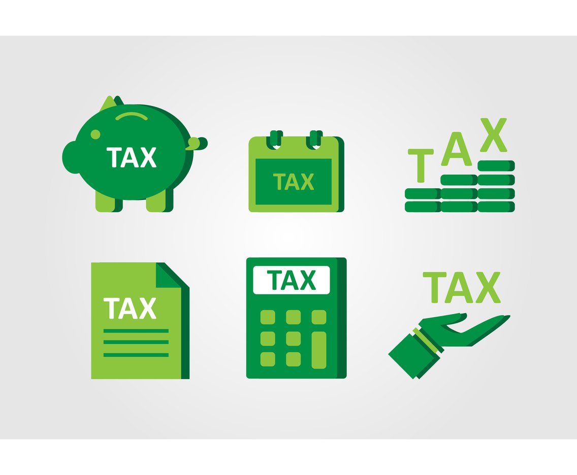 1136x936 Green Flat Tax Icon Vector Art Graphics