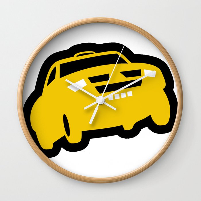700x700 Taxi Cab Icon Wall Clock