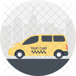 256x256 Taxi Cab Icon Of Flat Style