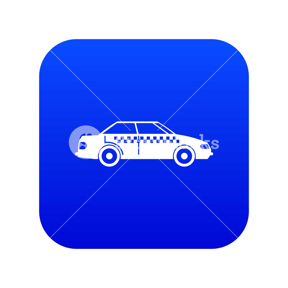 1000x1000 Taxi Icon Digital Blue For Any Design Isolated On White Vector