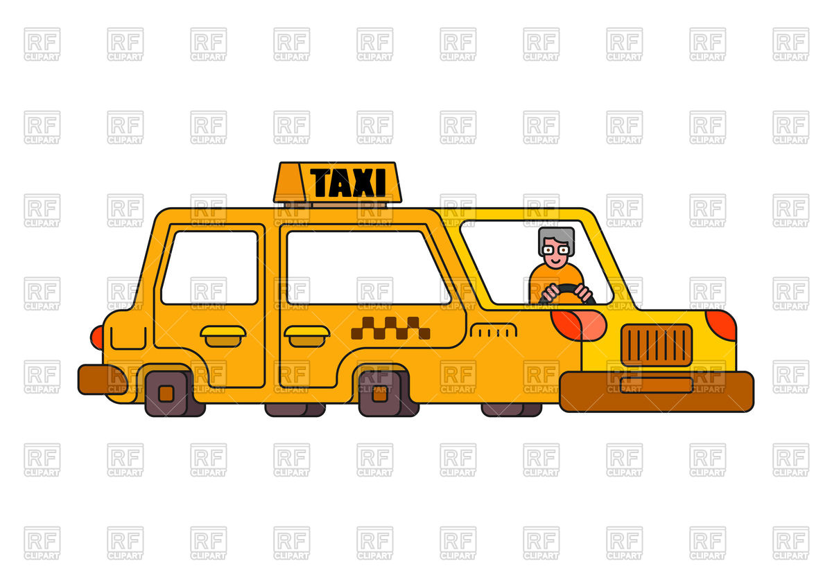 1200x840 Taxi Icon In Outline Style Vector Image Of Transportation