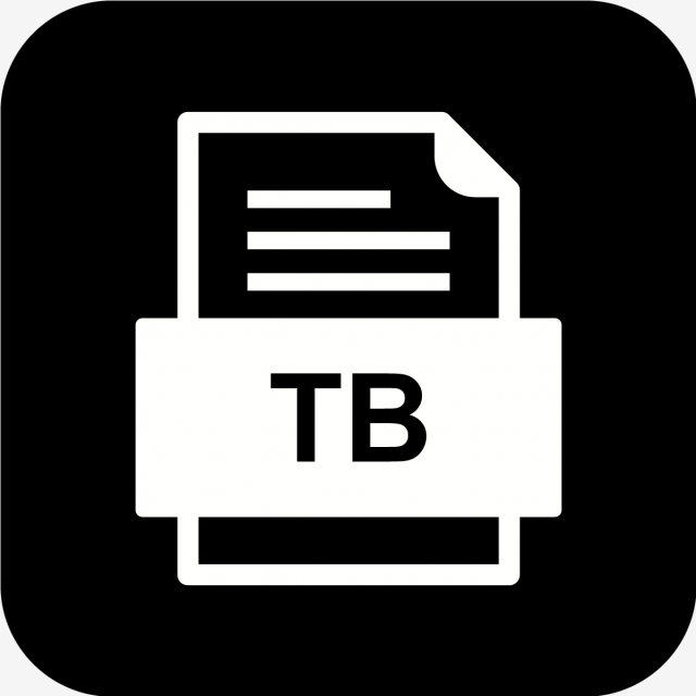 640x640 Tb Document Icon, Tb, Document, Png And Vector