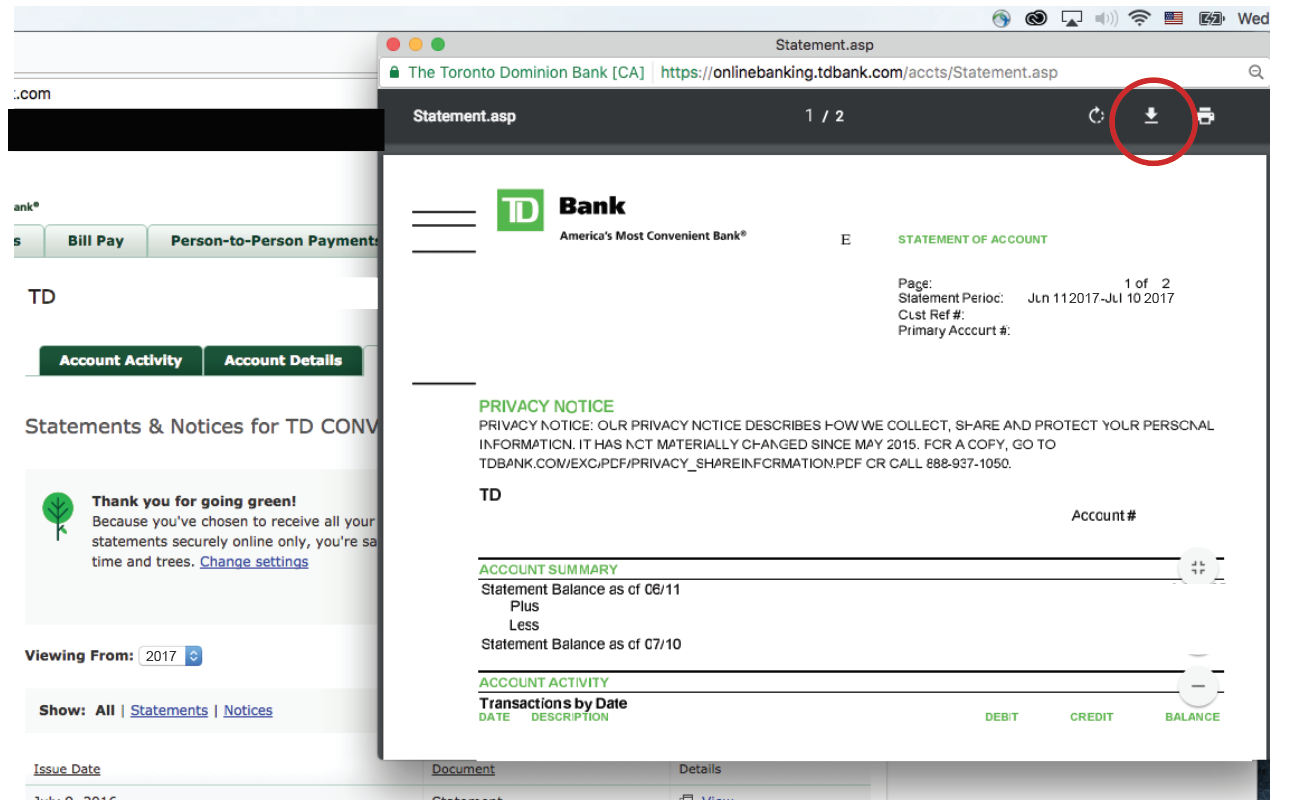 1290x810 How To Download Your Td Bank Statement