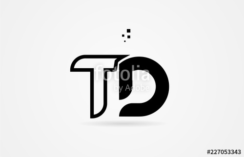 500x322 Black And White Alphabet Letter Td T D Logo Icon Design Stock
