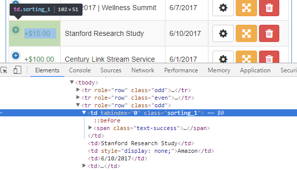 587x338 Centering Responsive Expand Icon In Datatables