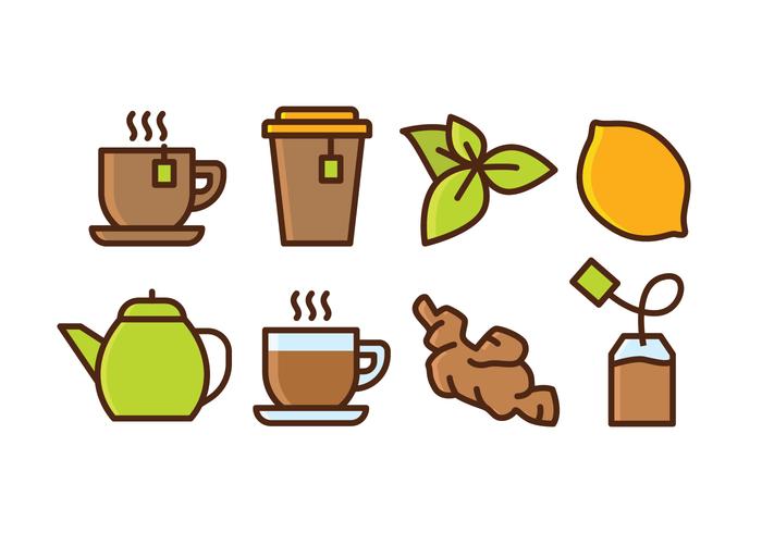 700x490 Herbal Tea Icon Set