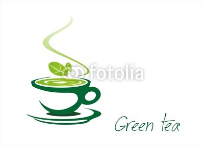 400x286 Green Tea, Tea Leaves Icon, Business Logo Design Green Tea Poster