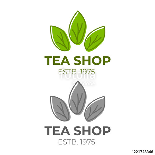 500x500 Tea Leaf Logo Green Tea Vector Icon Stock Image And Royalty Free