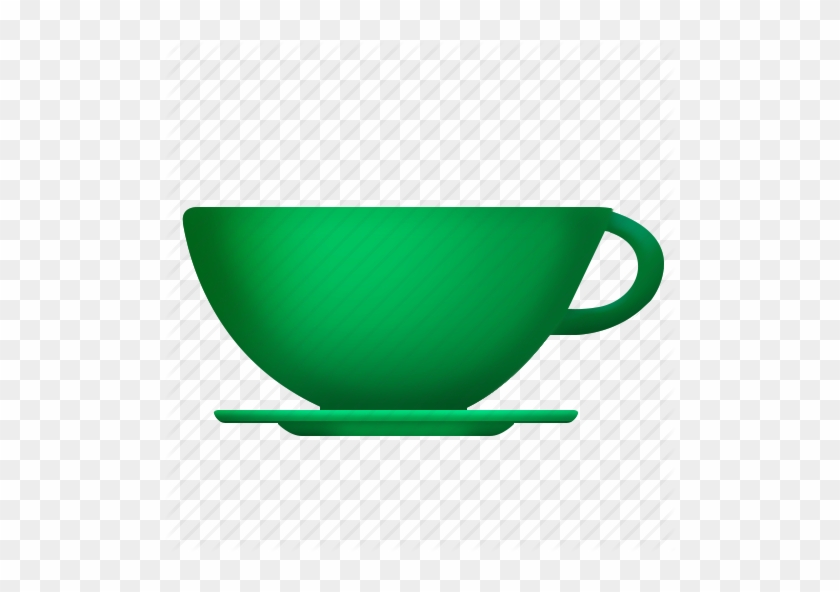 840x592 Green Tea Leaf Icon, Cartoon Style Stock Vector