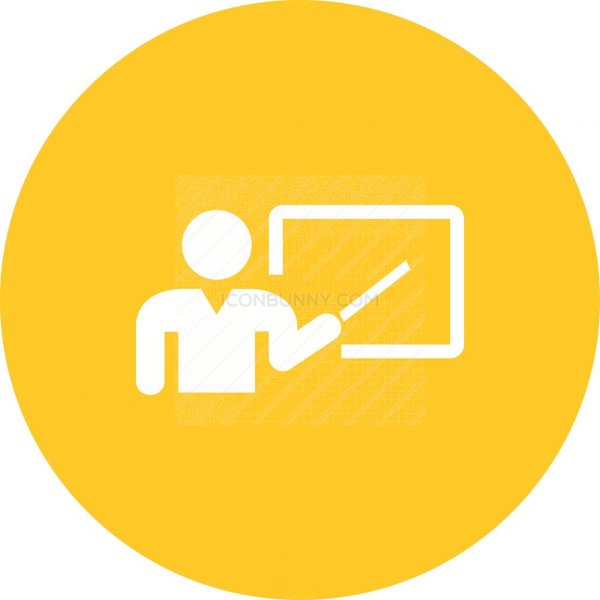 600x600 Teacher I Flat Round Icon