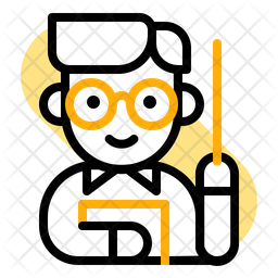 256x256 Teacher Icon Of Colored Outline Style