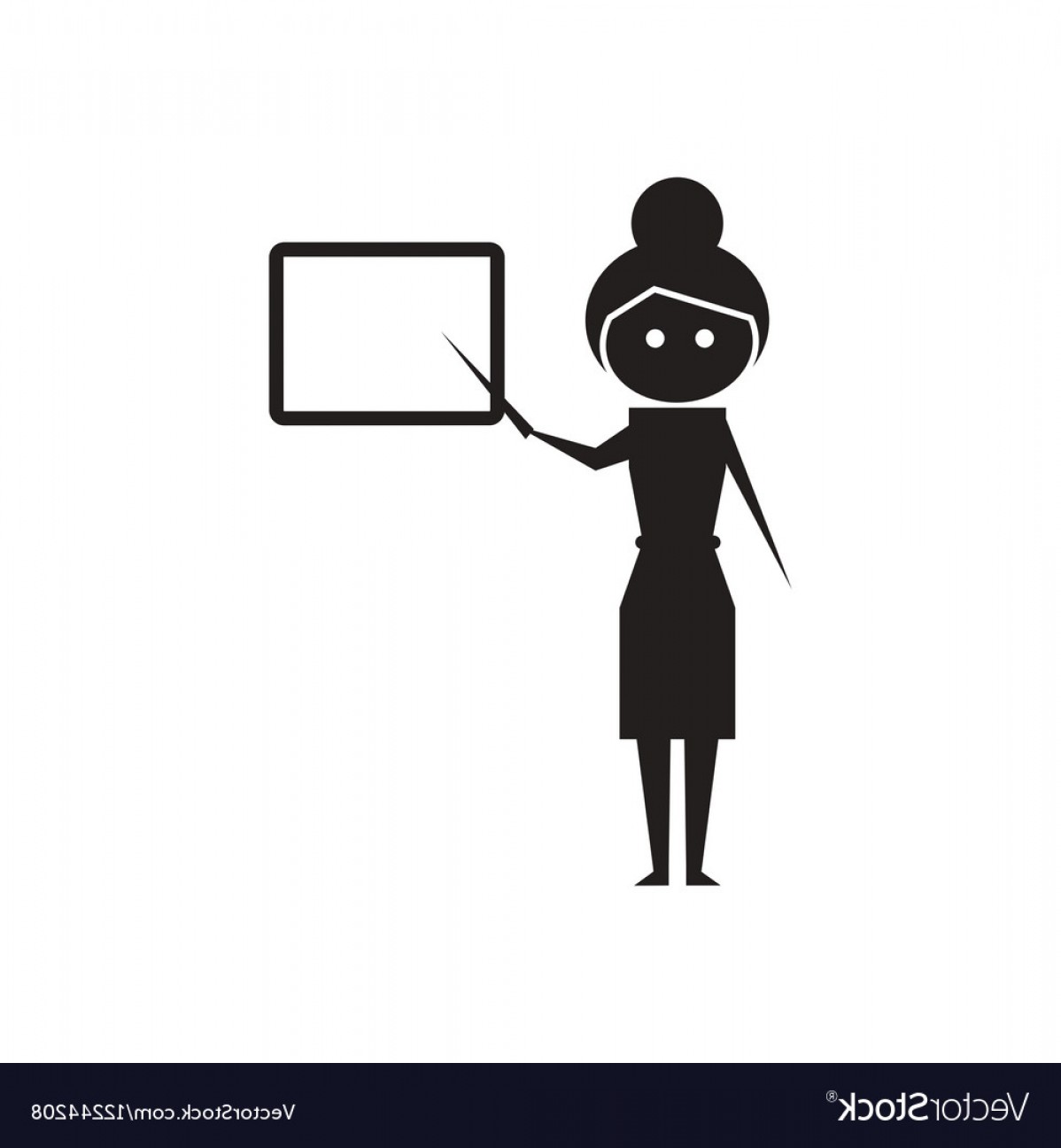 1198x1296 Flat Icon In Black And White Teacher Vector Cqrecords