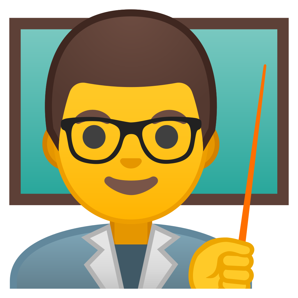 1024x1024 Man Teacher Icon Noto Emoji People Profession Iconset Google