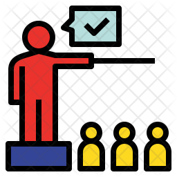 256x256 Teaching Icon Of Colored Outline Style