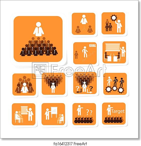 561x581 Free Art Print Of Team Building Icon Illustration Of Team