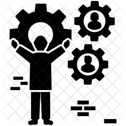 256x256 Team Building Icon Of Glyph Style