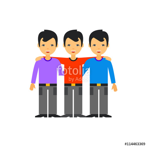 500x500 Men As Team Collaboration Concept Icon Stock Image And Royalty