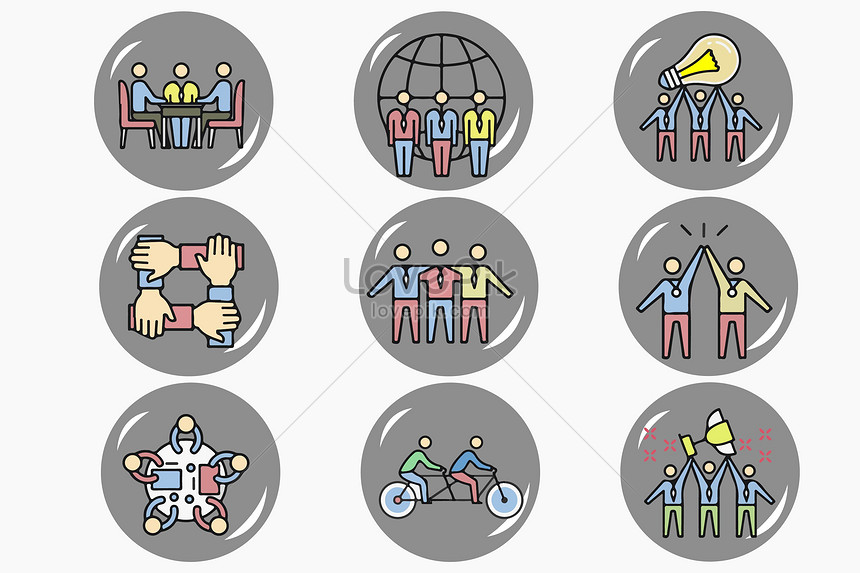 860x573 Business Team Collaboration Icon Graphics Image Picture Free