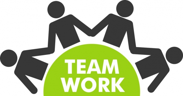 600x315 Team Work Concept Design Human Icons Silhouette Style Free Vector