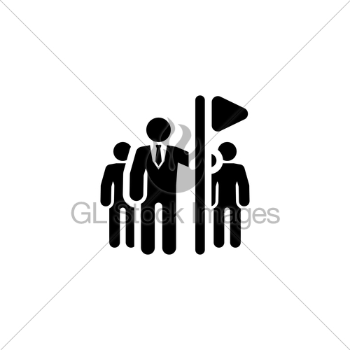 500x500 Team Leader Icon Flat Design Gl Stock Images