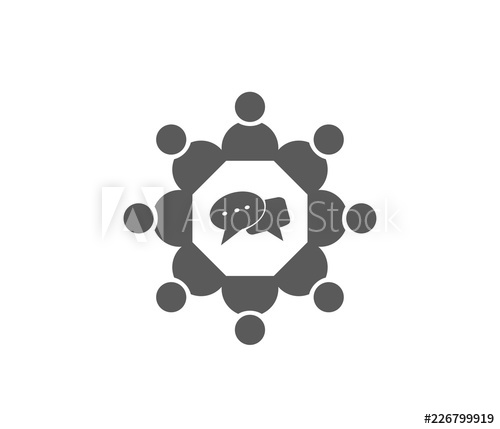 500x429 Modern Business Team Meeting Icon