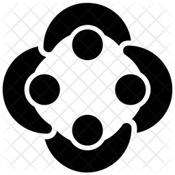 256x256 Team Meeting Icon Of Glyph Style