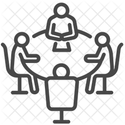 256x256 Team Meeting Icon Of Line Style