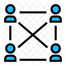256x256 Team Meeting Icon Of Colored Outline Style