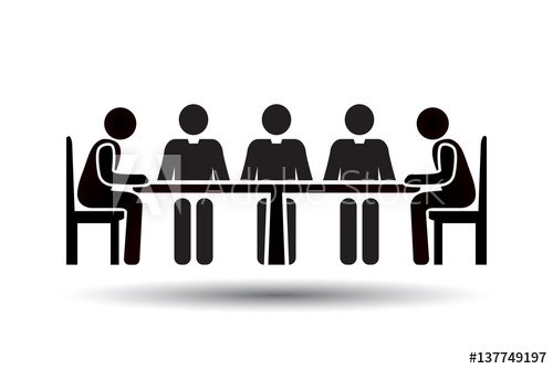 500x334 Conference Meeting Icons Set Team Work And Human Resource