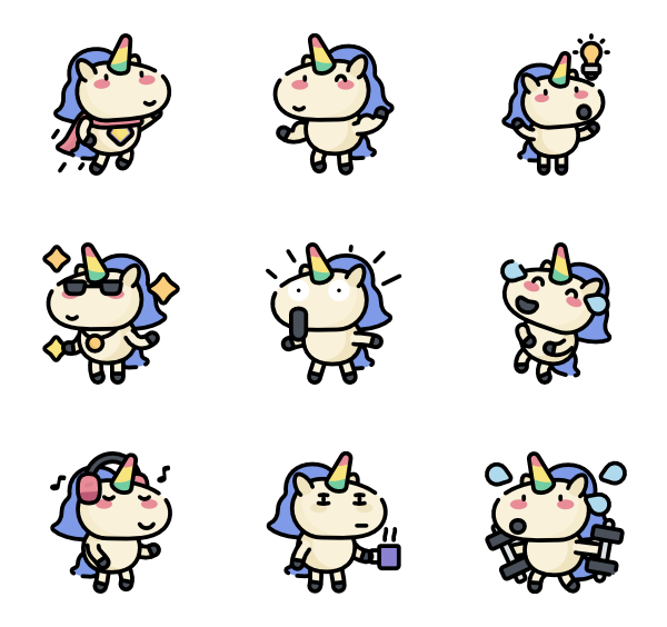 600x564 Unicorn Icons