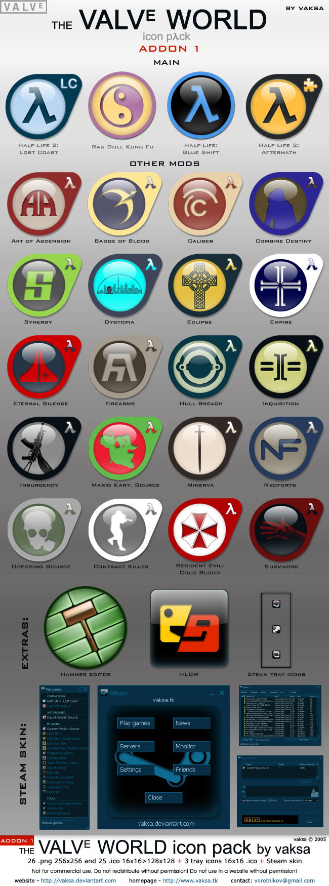 650x1750 Valve World Icon Pack Addon
