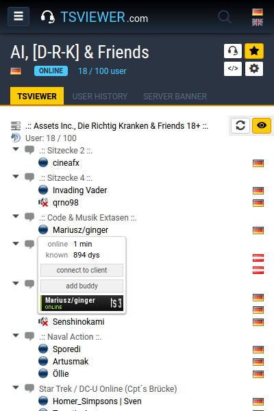 400x600 Teamspeak Viewer Serverclan Database