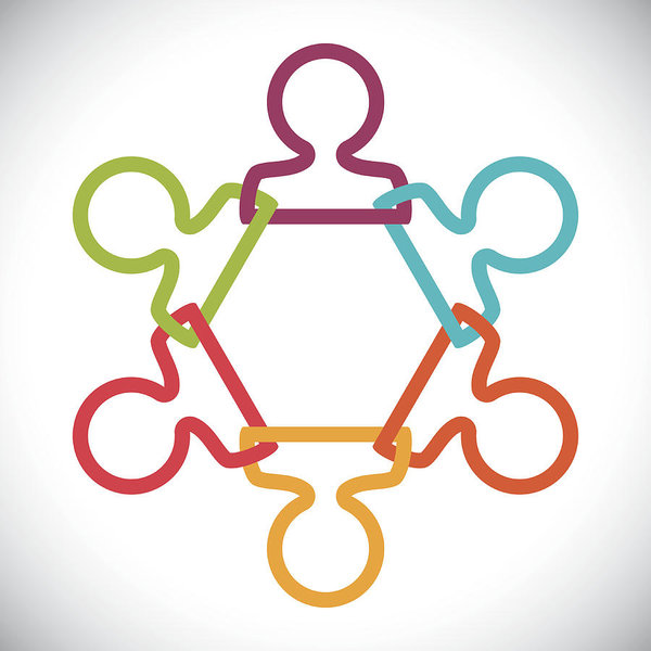 600x600 Teamwork Icon Art Print