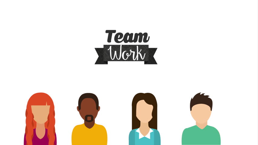 852x480 Teamwork Icon Design, Video Animation Stock Footage Video