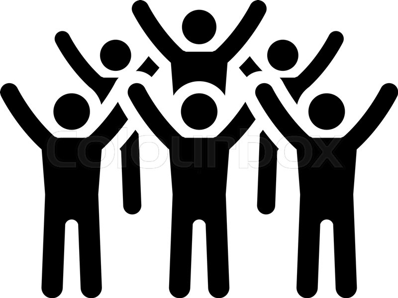 800x598 Teamwork Icon Flat Design Group Of Stock Vector Colourbox