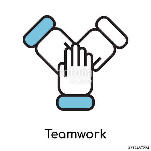 500x500 Teamwork Icon Vector Sign And Symbol Isolated On White Background