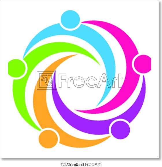 561x581 Free Art Print Of Logo Teamwork Symbol Design Teamwork Unity