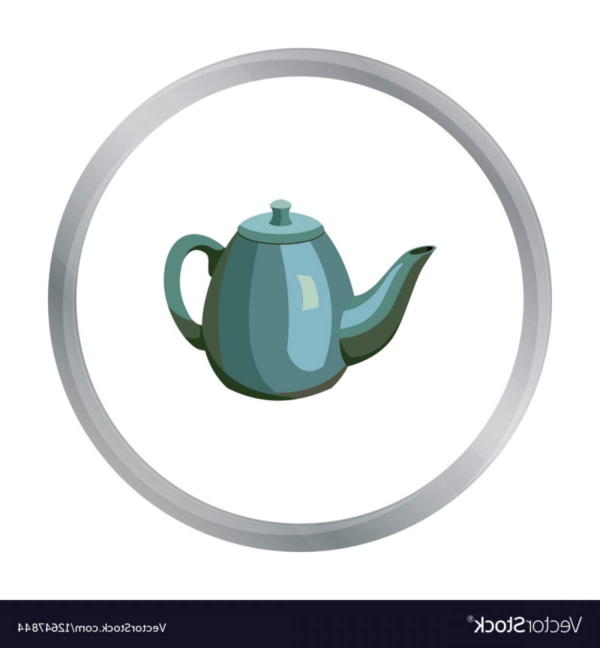 1200x1296 Teapot Icon In Cartoon Style Isolated On White Vector Hoodamathrun