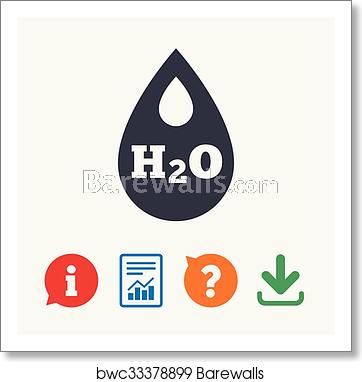 362x382 Water Drop Sign Icon Tear Symbol, Art Print Barewalls