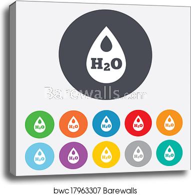 382x390 Water Drop Sign Icon Tear Symbol, Canvas Print Barewalls
