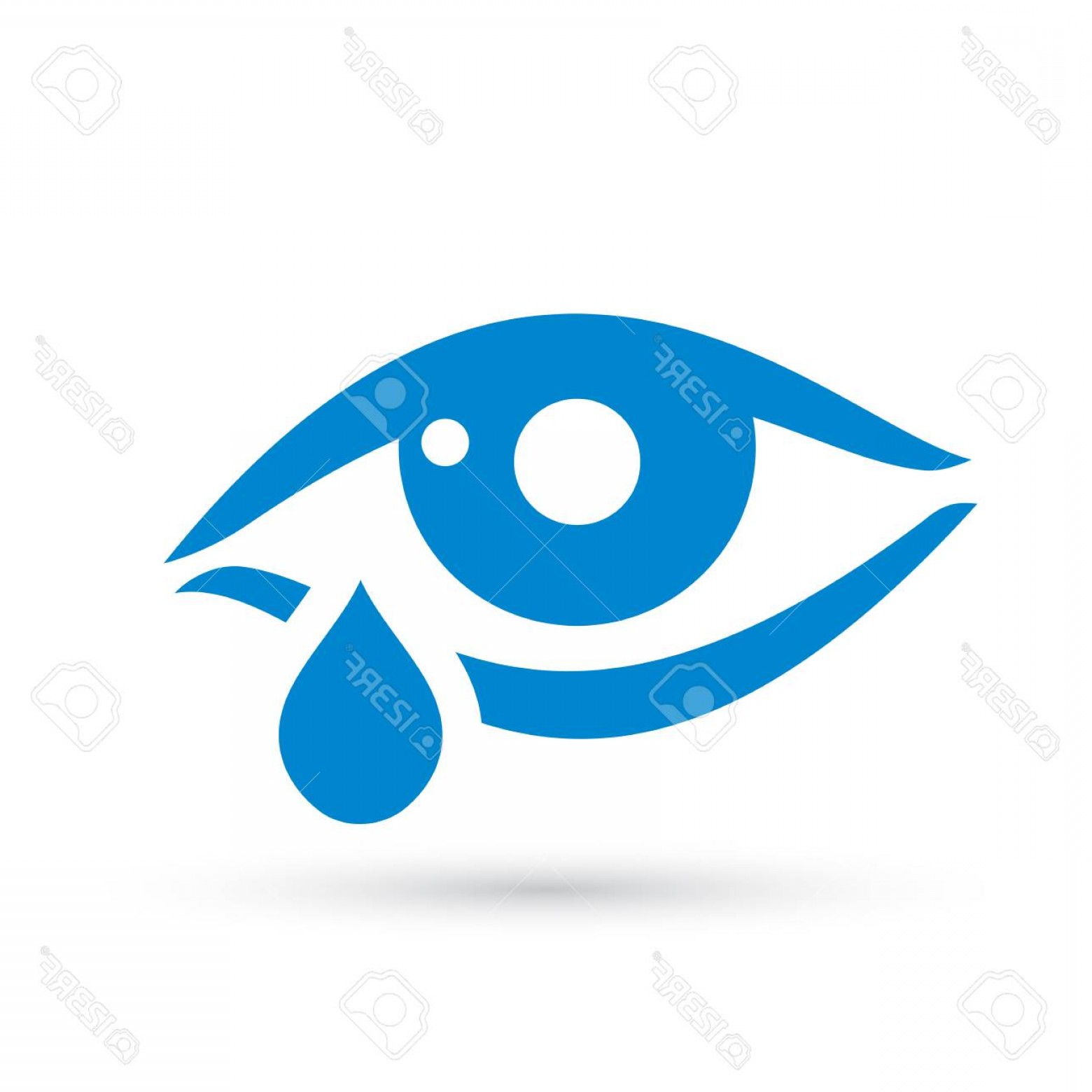 1560x1560 Photostock Vector Crying Woman Eye Tear Icon Soidergi