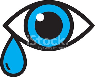 370x300 Eye With Tear Icon Premium Clipart