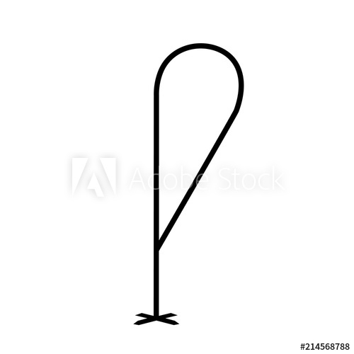 500x500 Outdoor Teardrop Feather Advertising Promo Flag Banner