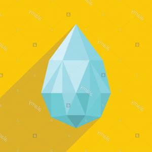 300x300 Teardrop Shaped Diamond Icon Flat Illustration Of Teardrop Shaped