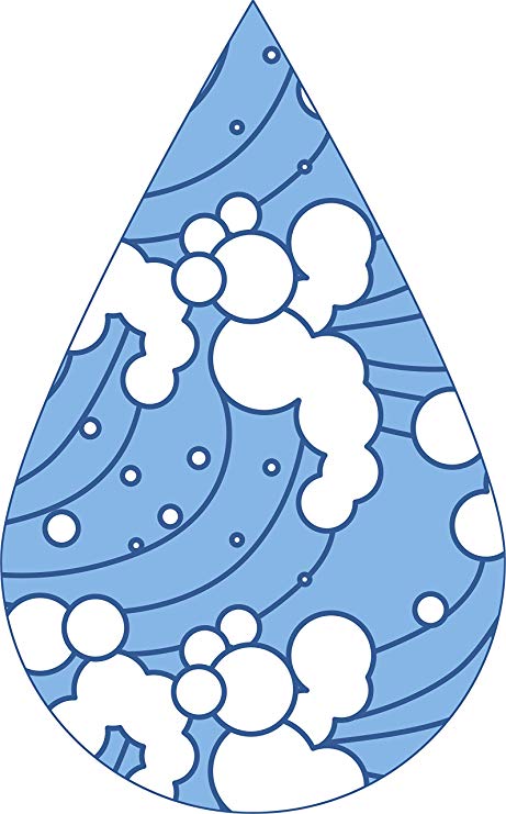 461x741 Cute Water Wave Bubble Pattern Cartoon Icon Vinyl