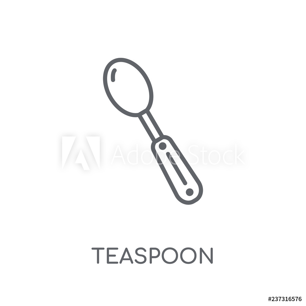 1000x1000 Photo Art Print Teaspoon Linear Icon Europosters