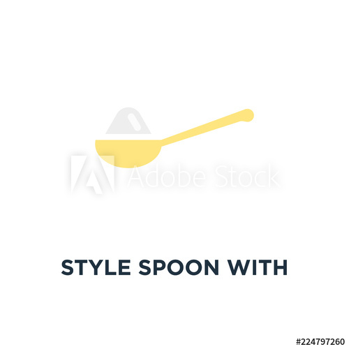 500x500 Style Spoon With Sugar Or Salt Icon, Symbol Of Teaspoon