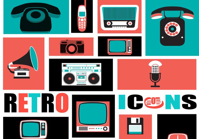 700x490 Retro Tech Icon Brushes Pack