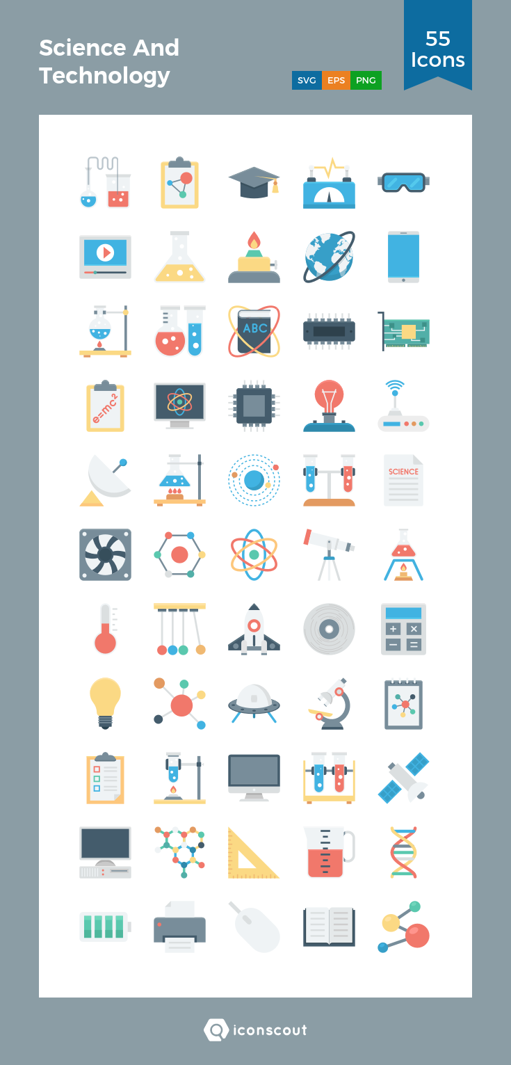 735x1531 Science And Technology Icon Pack