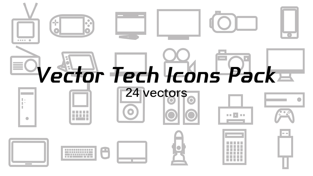 1005x565 Vector Tech Icons Pack
